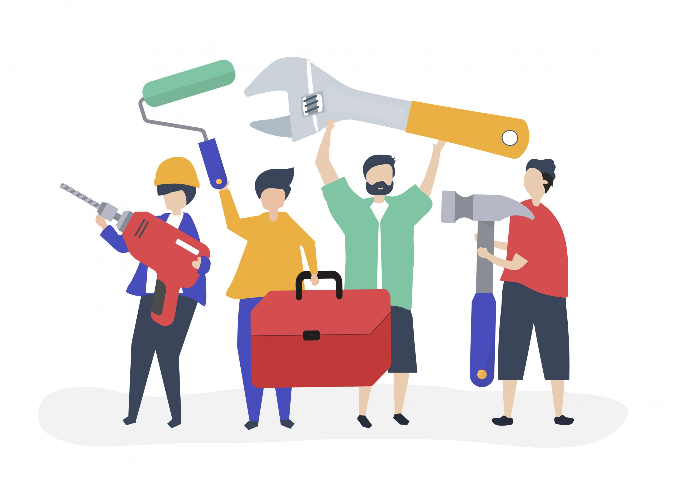 Character illustration of home improvement concept